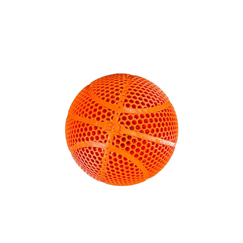 3D printed orange basketball model made with high-precision filament from NOZL Store.