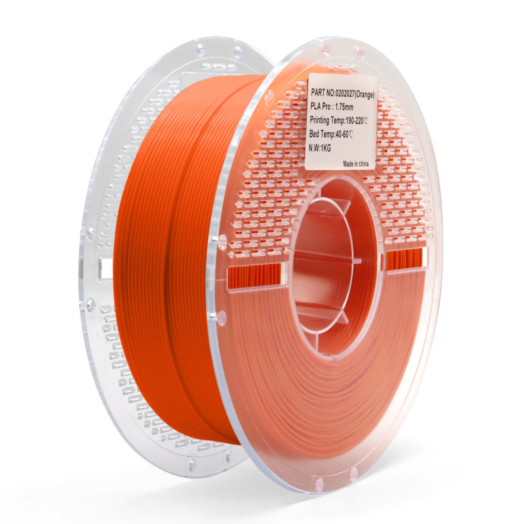 Orange PLA Pro filament spool for 3D printing — durable, strong, and easy-to-print material with excellent layer bonding and consistent color.