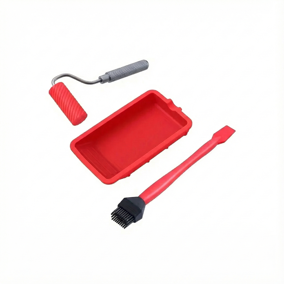 Silicone glue coating tools set with roller, tray, and scraper for woodworking and DIY – NOZL Store