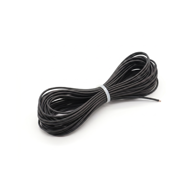 Silicone wire 24AWG 5 meters black flexible tinned copper for Arduino projects

