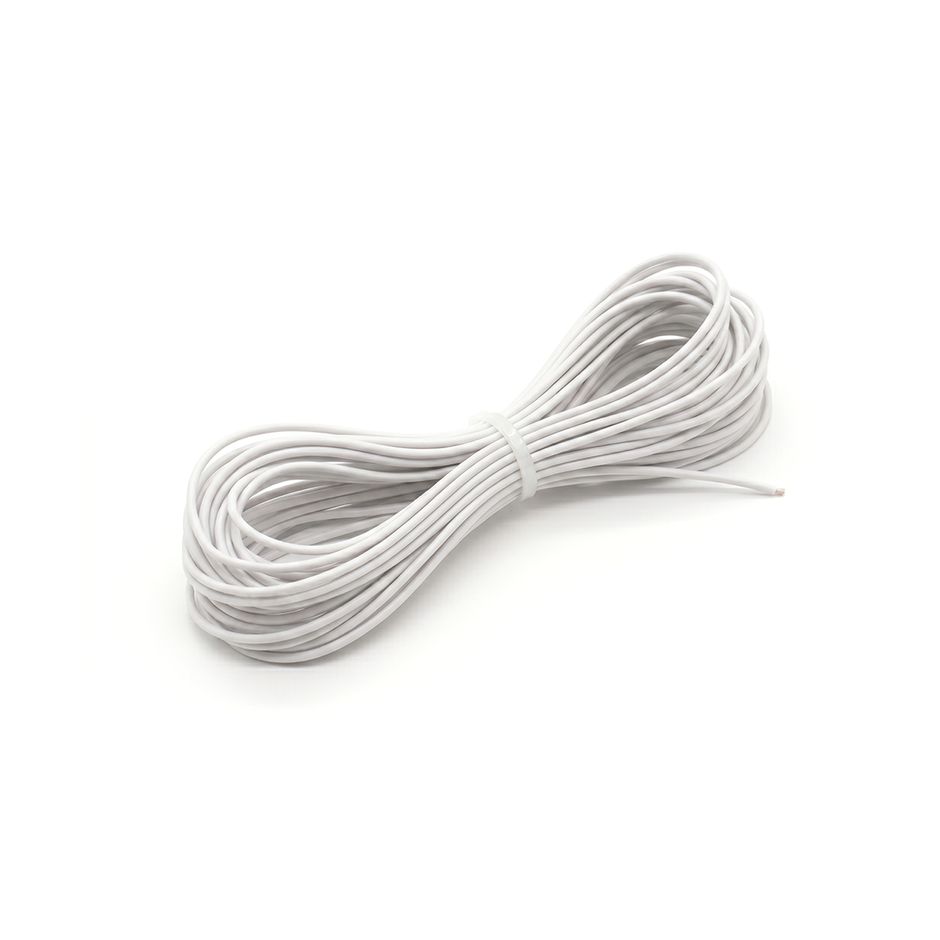Silicone wire 24AWG 5 meters white silicone insulated hookup wire