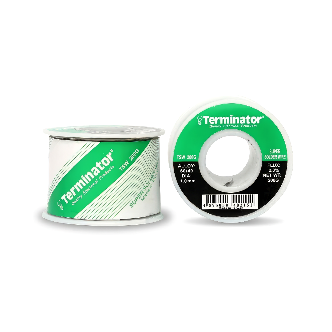 Terminator Soldering Wire 60/40 200G 1.0mm for electronics repair and bench soldering.
